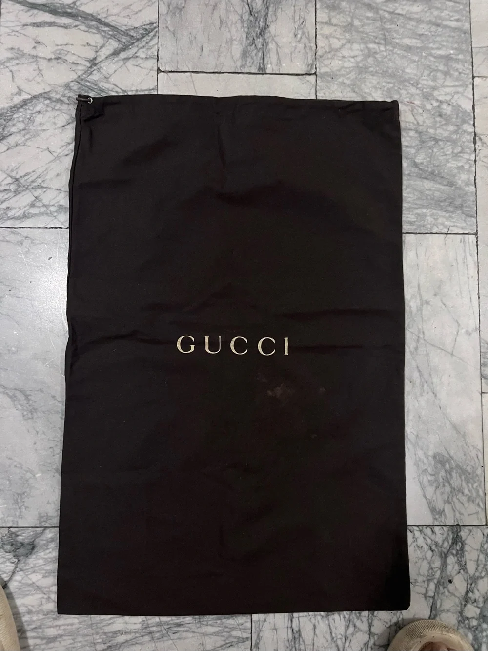 Authentic GUCCI Brown Cotton Dust bag Drawstring Storage Cover Replacement 24x16